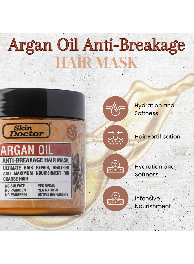Complete Argan Oil Care Set ( Shampoo - Conditioner - Hair Oil Replacement ) Strengthen, Hydrate, and Revitalize Hair and Skin (Pack of 3)