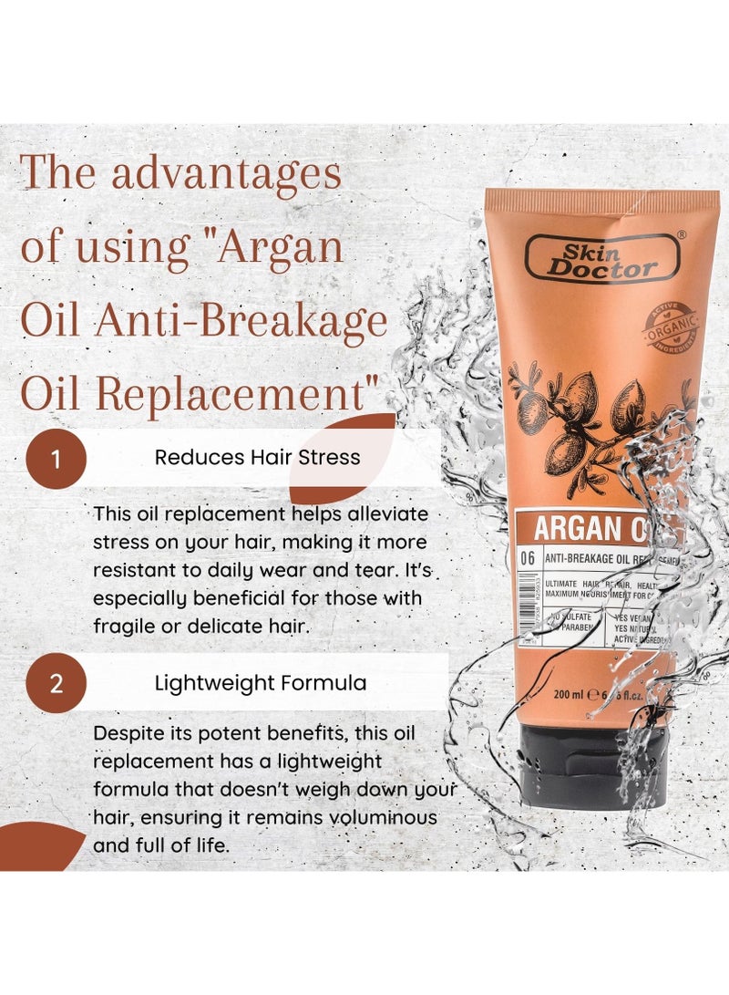 Complete Argan Oil Care Set ( Shampoo - Conditioner - Hair Oil Replacement ) Strengthen, Hydrate, and Revitalize Hair and Skin (Pack of 3)