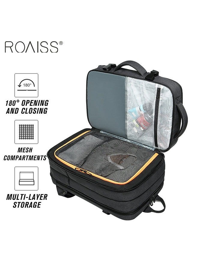 Leisure Usb Business Computer Backpack Manually Expandable Fashion Backpack Large Capacity Multi Pocket Storage Travel Backpack