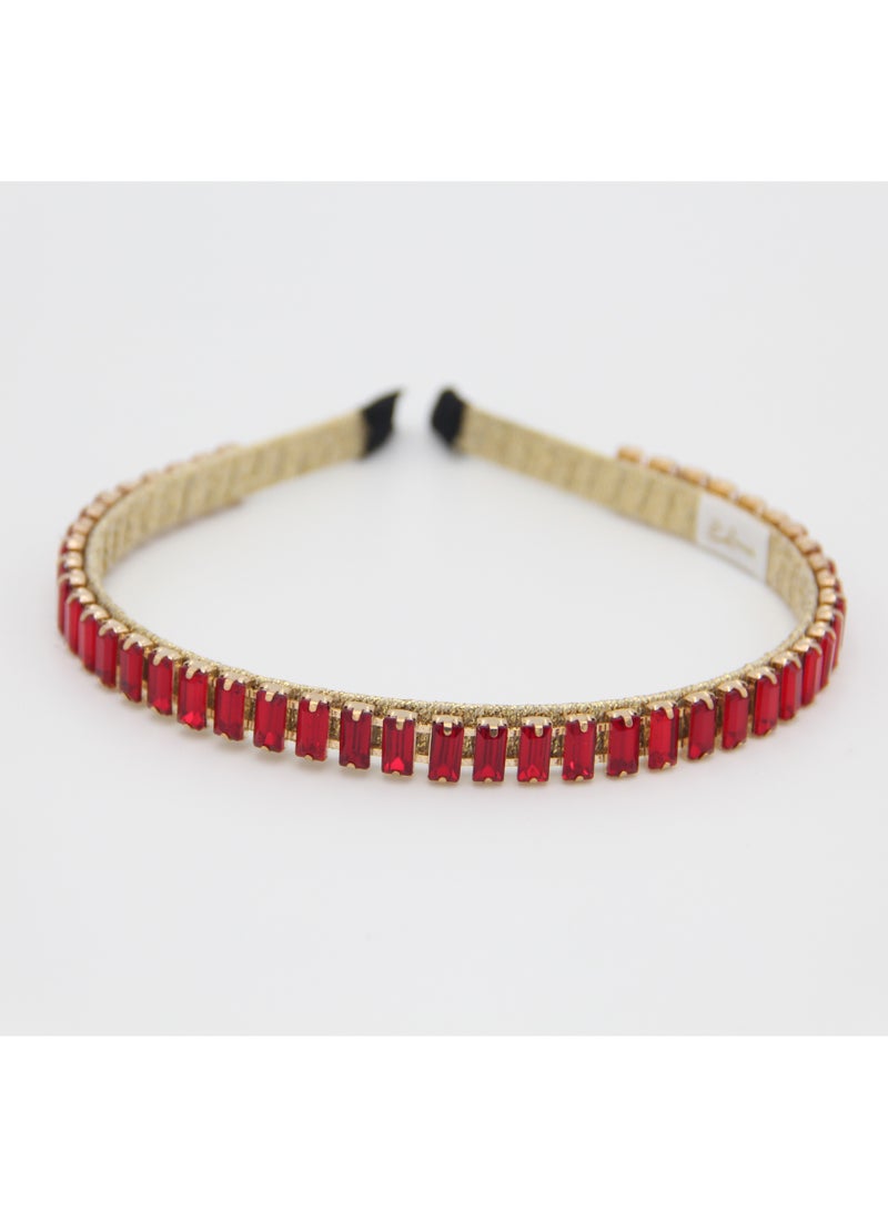 Headband Amy For Girls Red Stones