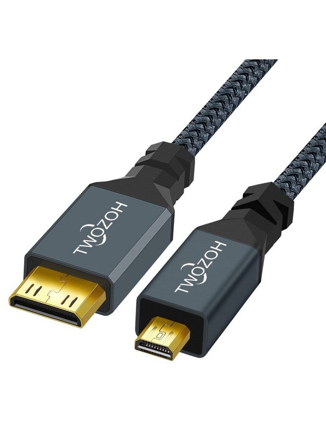 Micro Hdmi To Mini Hdmi Cable Mini Hdmi Male To Micro Hdmi Male Cable Micro Hdmi Type D Male To Mini Hdmi Type C Male Cable Support 3D 4K 1080P 3Ft