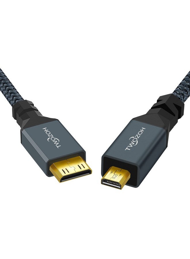 Micro Hdmi To Mini Hdmi Cable Mini Hdmi Male To Micro Hdmi Male Cable Micro Hdmi Type D Male To Mini Hdmi Type C Male Cable Support 3D 4K 1080P 3Ft