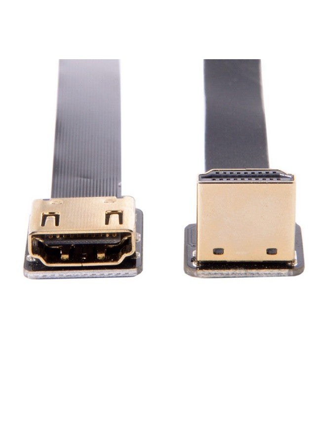 Cyfpv Down Angled 90 Degree Hdmi Male To Female Fpc Flat Cable For Hdtv Multicopter Aerial Photography (0.5M)