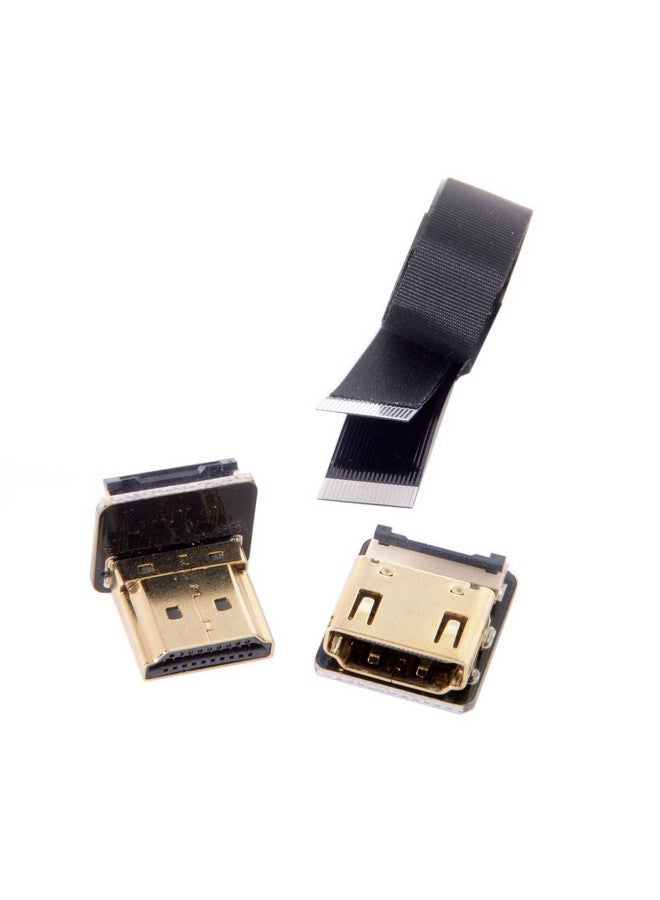 Cyfpv Down Angled 90 Degree Hdmi Male To Female Fpc Flat Cable For Hdtv Multicopter Aerial Photography (0.5M)