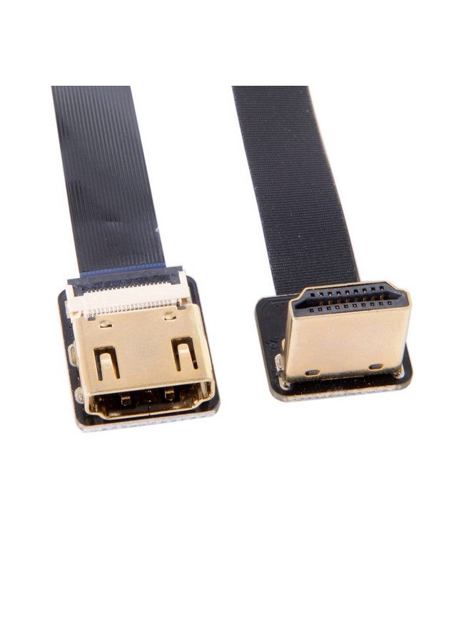 Cyfpv Down Angled 90 Degree Hdmi Male To Female Fpc Flat Cable For Hdtv Multicopter Aerial Photography (0.5M)