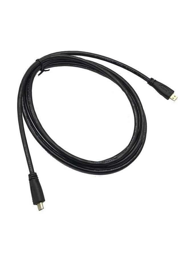 High Speed Micro Hdmi Male To Micro Hdmi Male Cablemicro Hdmi Type D Male To Male Cable Gold Plated (Black 6Feet)