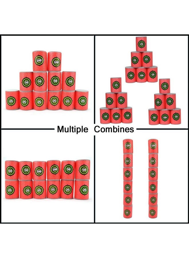 30Pcs Soft Bullet Target Eva Bullet Dart Target Compatible With Nerf Blasters Guns(2.36×1.57 Inch) (30 Pack)