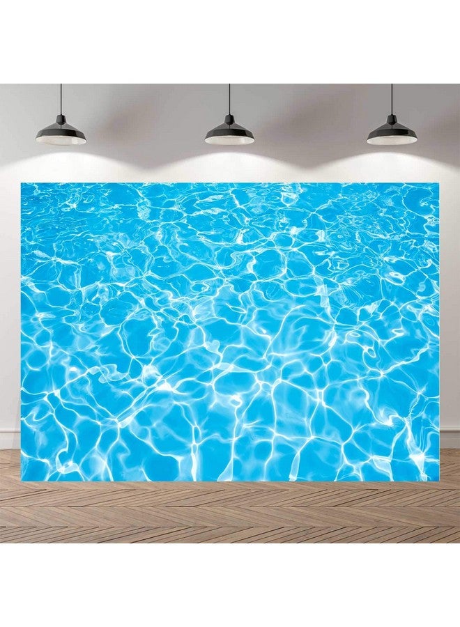 7X5Ft Water Blue Summer Swimming Pool Splash Water Ripple Birthday Banner Photography Backdrops Party Photo Studio Booth Background Newborn Swimming Party Banner Sk1223B