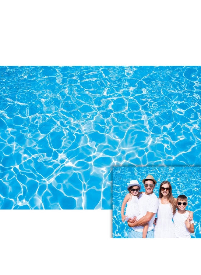 7X5Ft Water Blue Summer Swimming Pool Splash Water Ripple Birthday Banner Photography Backdrops Party Photo Studio Booth Background Newborn Swimming Party Banner Sk1223B