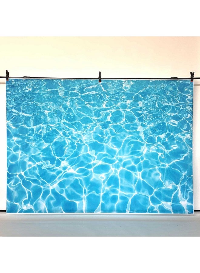 7X5Ft Water Blue Summer Swimming Pool Splash Water Ripple Birthday Banner Photography Backdrops Party Photo Studio Booth Background Newborn Swimming Party Banner Sk1223B