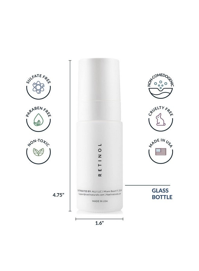 Retinoid Cream 4.25% Retinol Night Moisturizer For Face & Neck With Collagen Peptides & Hyaluronic Acid Anti Aging Wrinkle Cream Improves Skin Tone & Texture 1.4 Oz