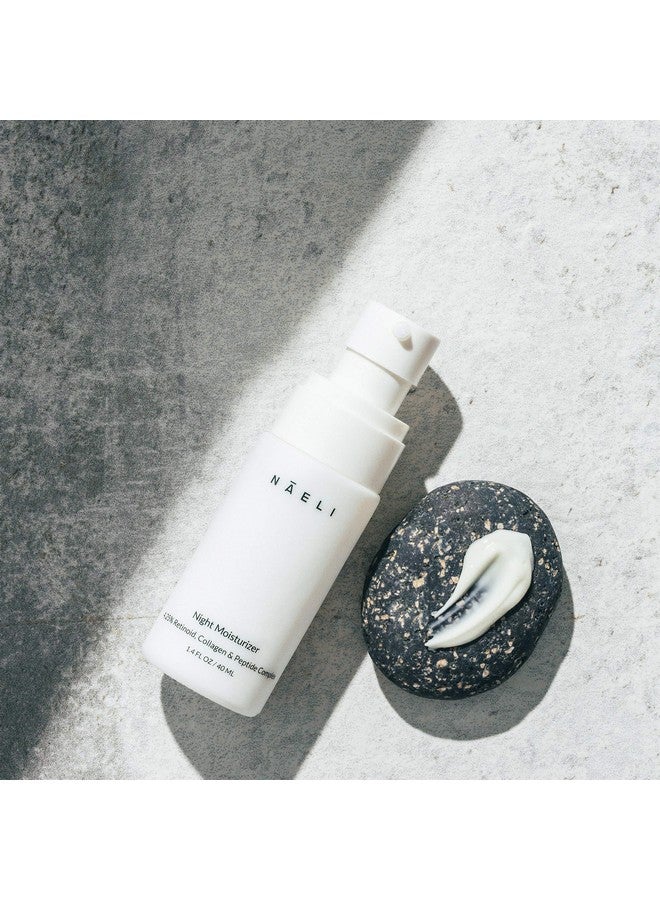 Retinoid Cream 4.25% Retinol Night Moisturizer For Face & Neck With Collagen Peptides & Hyaluronic Acid Anti Aging Wrinkle Cream Improves Skin Tone & Texture 1.4 Oz