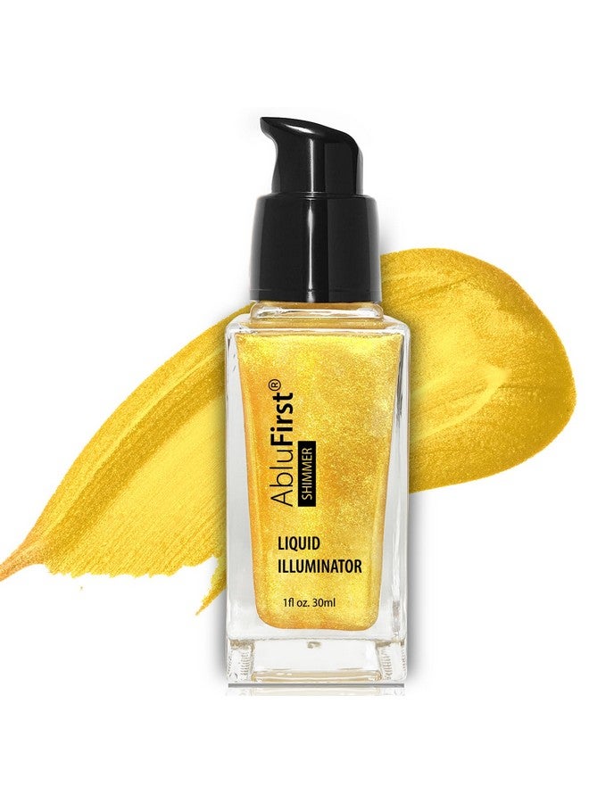 Liquid Illuminator Body Oil Glitter Waterproof 30Ml Gold Glotion Highlighter Makeup Face Luminizer Moisturizing Light Shimmering Glow Non Sticky Long Lasting