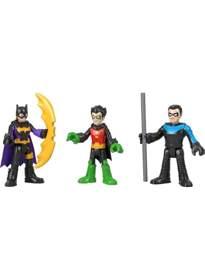 Imaginext Dc Super Friends Batman Toys Family Multipack Figure Set With 5 Characters & 7 Accessories For Ages 3+ Years