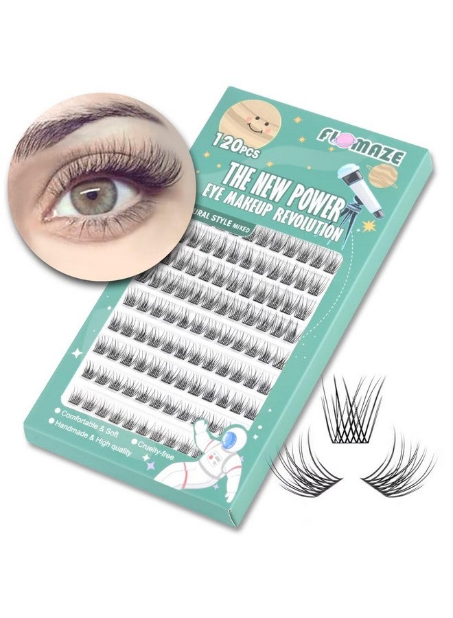 Lash Clusters 120 Pcs Cluster Lashes Lightweight Handmade Comfortable Natural Diy Eyelash Extension Diy At Home (Naturalmixed)