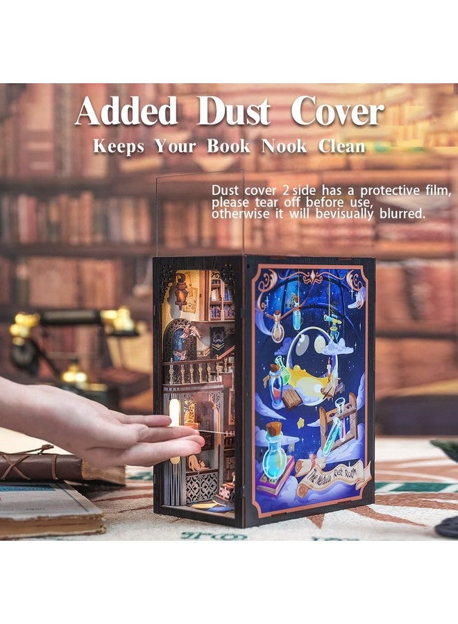 Diy Book Nook Kit 3D Wooden Puzzle Bookends Book Nook Shelf Insert Home & Book Decor With Dust Proof Book Nooks Dollhouse Kit Diy Decor Kit Booknook Model Kit Book Nook Kits For Adults (Rk02)