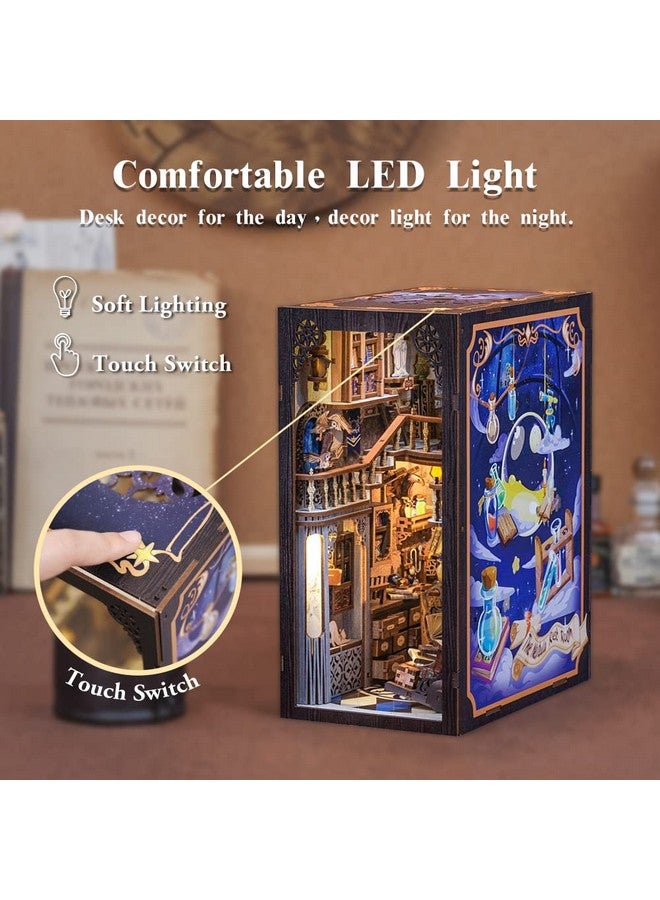 Diy Book Nook Kit 3D Wooden Puzzle Bookends Book Nook Shelf Insert Home & Book Decor With Dust Proof Book Nooks Dollhouse Kit Diy Decor Kit Booknook Model Kit Book Nook Kits For Adults (Rk02)