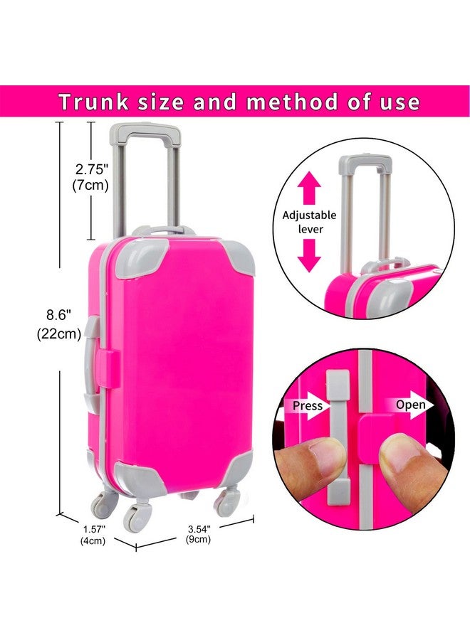 Fashion Total 35Pc Doll Clothes Dress Accessories Travel Luggage Suitcase Set With Puppy For 11.5 Inch Girl Dolls (No Doll)