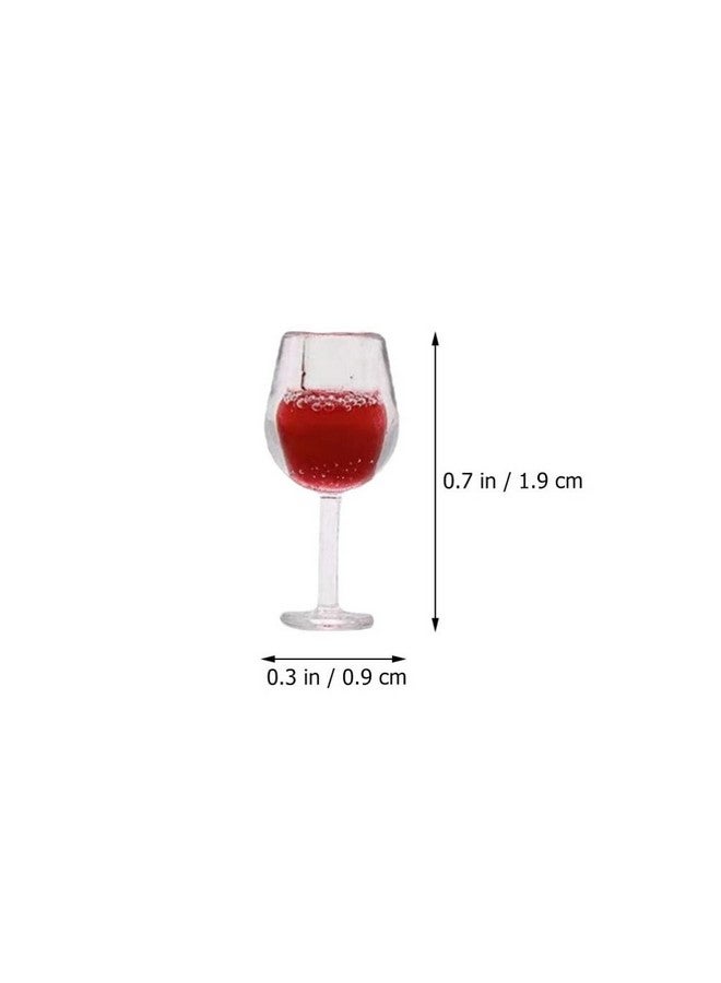 10Pcs Miniature Dollhouse Wine Glasses 1:12 Miniature Wine Glasses Mini Dollhouse Cocktail Glasses For Dollhouse Kitchen Accessories Decors