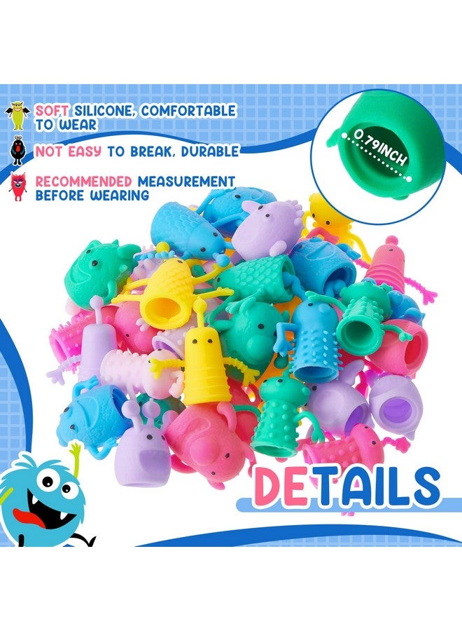 40 Pcs Cute Finger Puppets Toys Finger Toys Of Monster Pattern Soft Rubber Finger Puppet Mini Stretchy Fidget Toy Finger Doll Toys Tiny Prank Set For Role Playing Birthday Party Favor 9 Random Styles