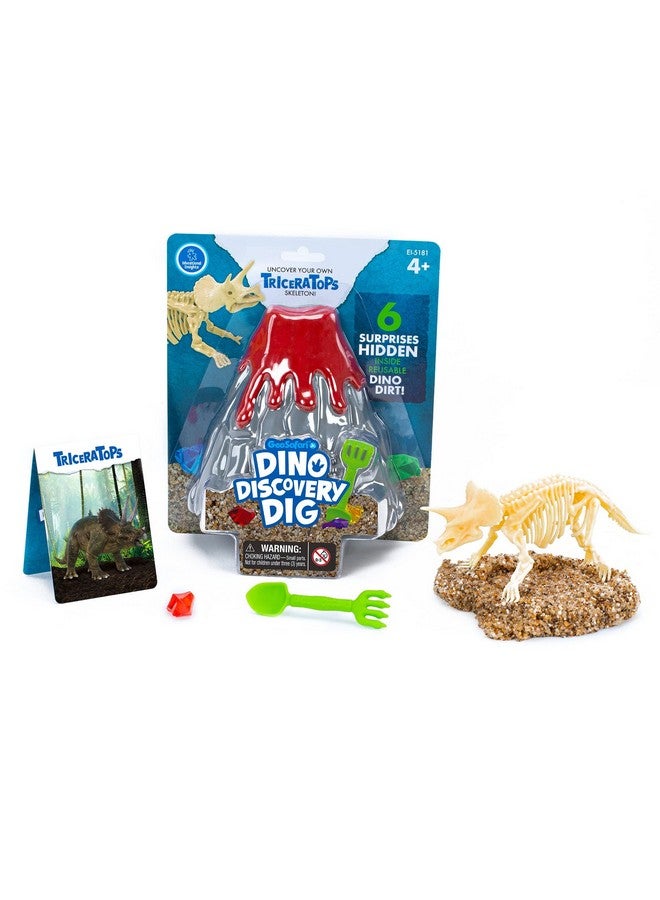 Geosafari Jr. Dino Discovery Dig Triceratops Fossil Kit Science Toy Giftr For Boys & Girls Ages 4+