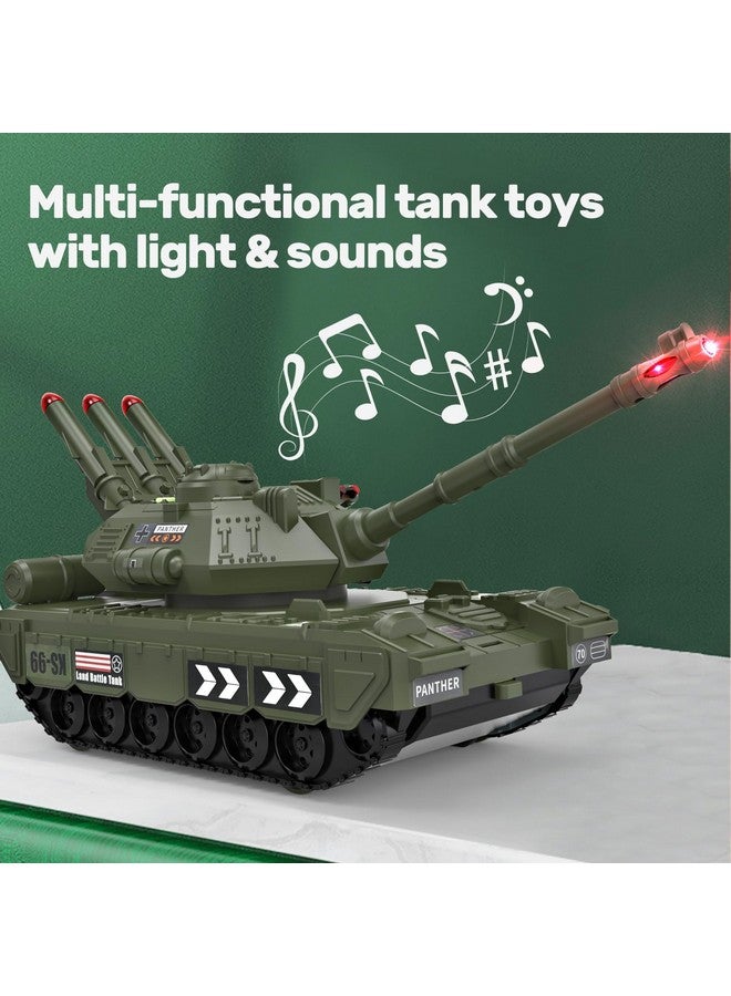 Military Vehicles Sets Tank Toy Set With Realistic Light And Sound Rotating Turret And Missile 4 Pack Assorted Alloy Army Vehicles Great Military Toy Tank Vehicle For Kids Boys