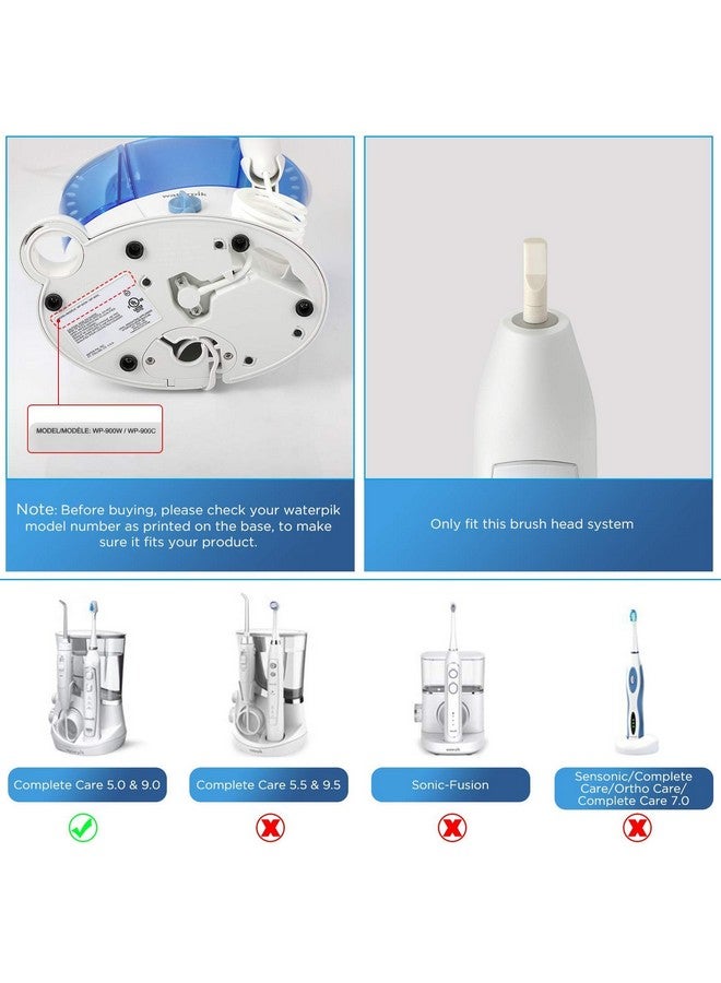 Toothbrush Replacement Heads For Waterpik Complete Care 5.0/9.0 (Cc01/Wp861) Strb4Ww (4Pack White)