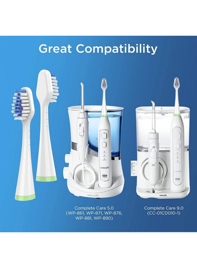 Toothbrush Replacement Heads For Waterpik Complete Care 5.0/9.0 (Cc01/Wp861) Strb4Ww (4Pack White)