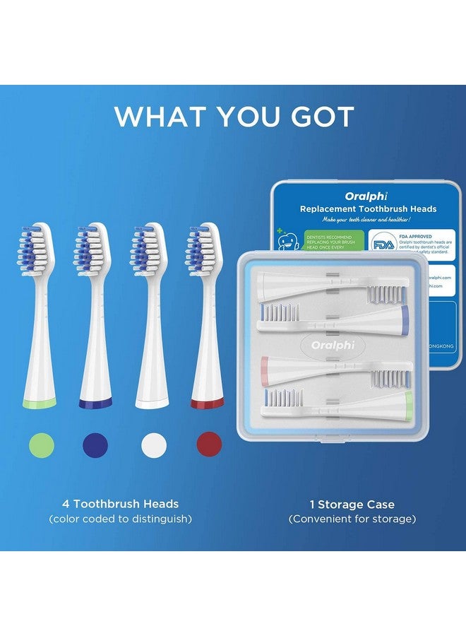 Toothbrush Replacement Heads For Waterpik Complete Care 5.0/9.0 (Cc01/Wp861) Strb4Ww (4Pack White)