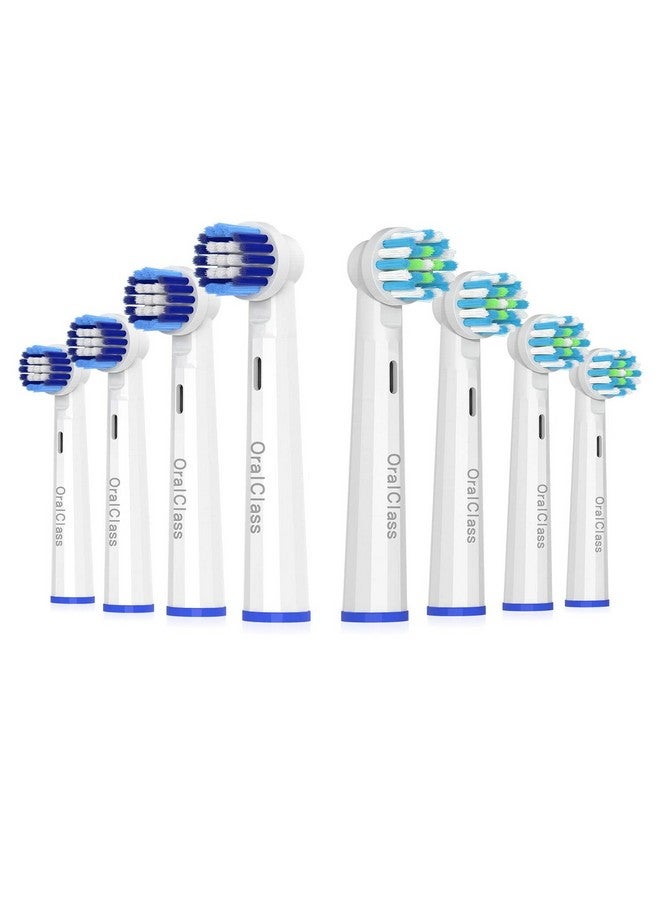 Ralclass Replacement Toothbrush Heads Compatible With Oral B Braun Medium Soft Precision Electric Brush Head Refills Fit For Oralb Pro 1000/7000/9600/500/3000/5000/6000/8000 Etc 8 Pack With Covers