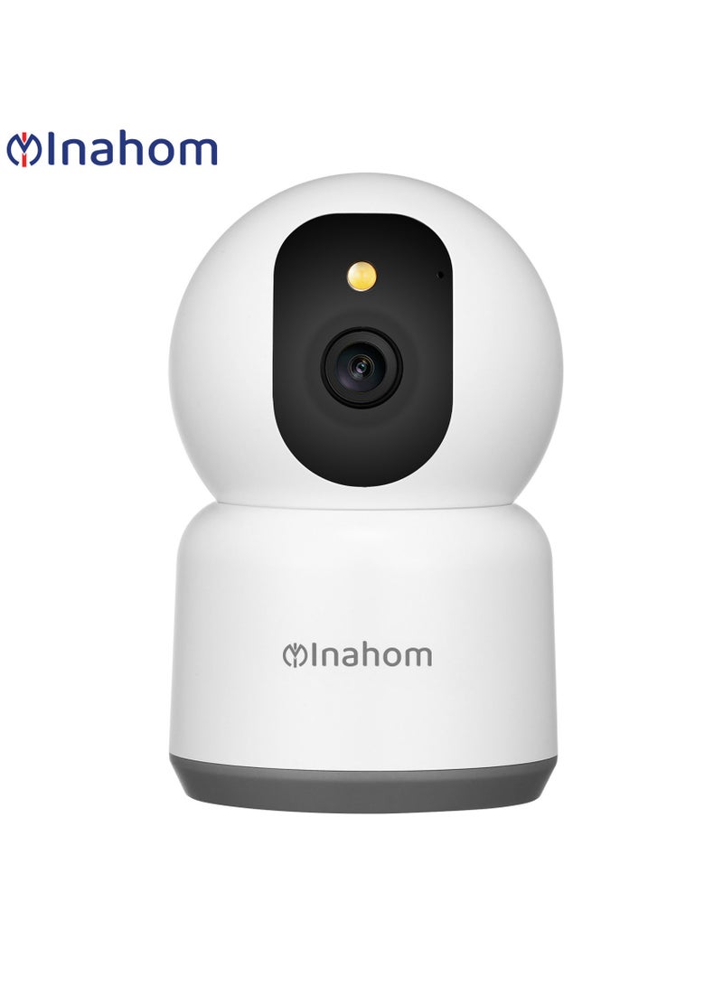 Inahom Pan & Tilt Full HD 5MP Smart Camera with Wi-Fi Support 2.4G or 5G Wi-Fi Motion detection alarm Human Alarm Phone push alarm Supported max 128GB microSD card for recording and playback