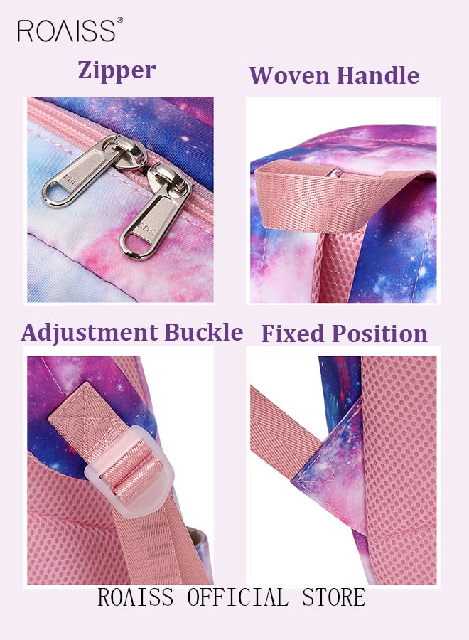 3 Piece Backpack Set Large Capacity Waterproof and Wear Resistant Same Color Series Lunch Bag and Pencil Case