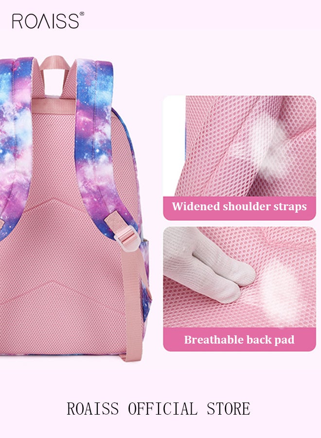3 Piece Backpack Set Large Capacity Waterproof and Wear Resistant Same Color Series Lunch Bag and Pencil Case