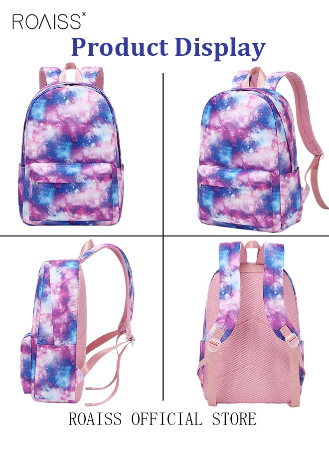 3 Piece Backpack Set Large Capacity Waterproof and Wear Resistant Same Color Series Lunch Bag and Pencil Case