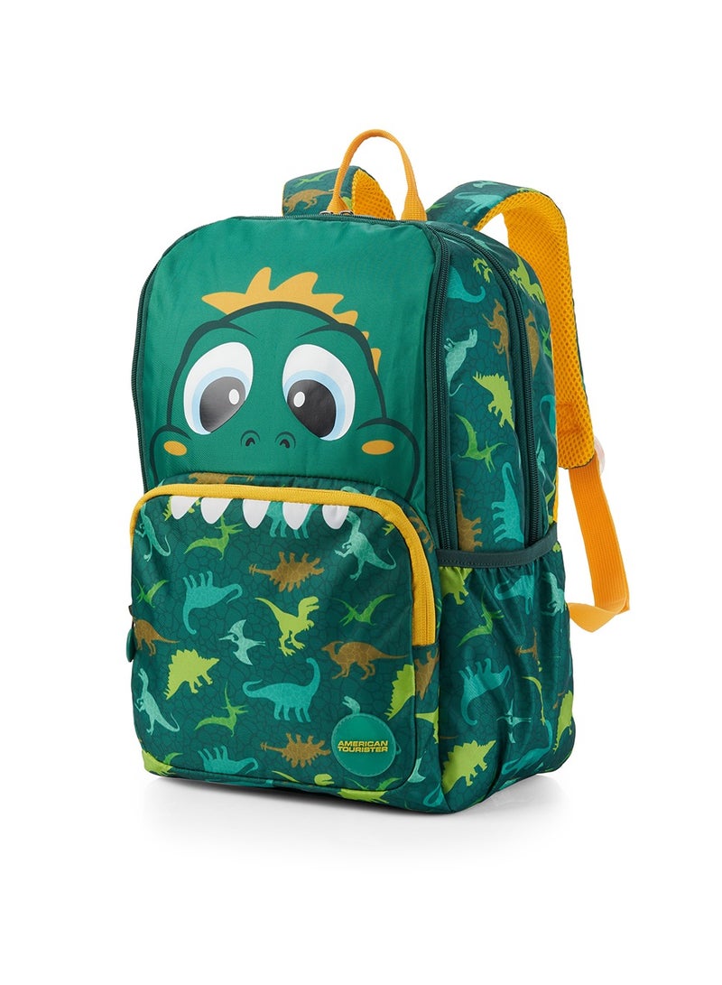 American Tourister Diddle 2.0 Dino Green Backpack for 4 to 6 Years Kids. Ergonomically Designed, Dino Green, S, Casual