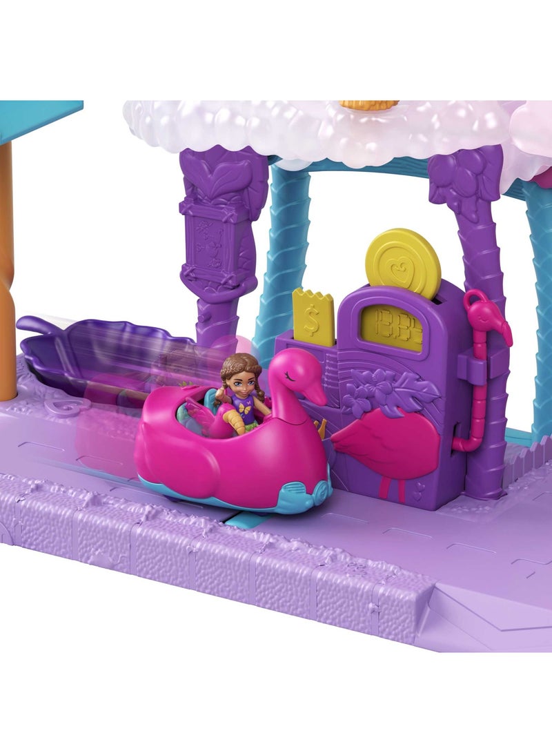 Pollyville Flamingo Fun Car Wash Playset