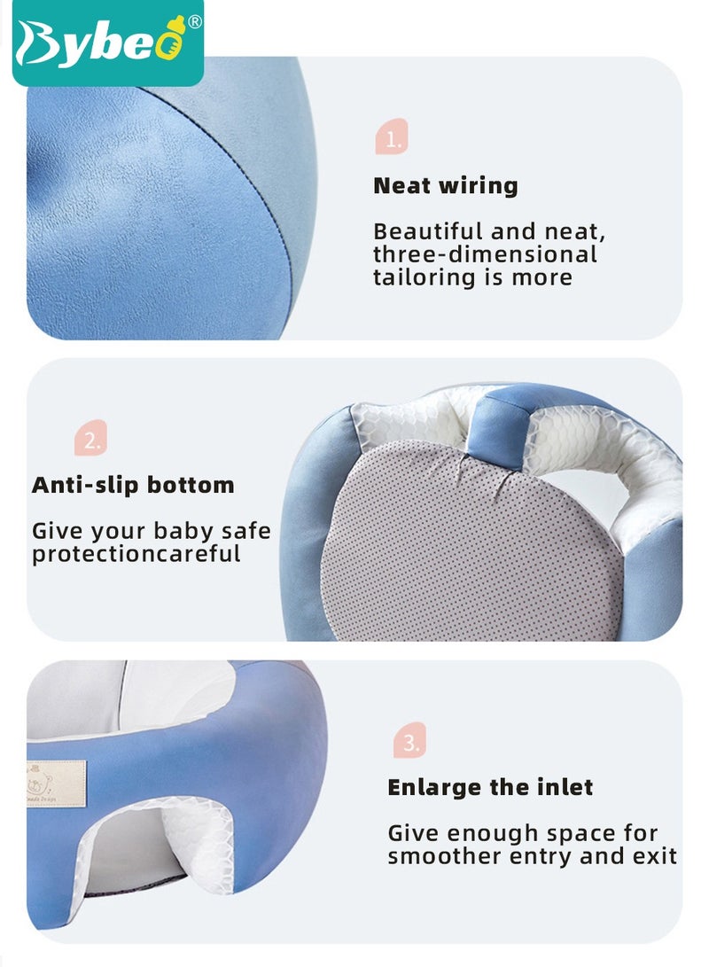 Baby Sofa Learn Sitting Chair, Nursery Sit Support Plush Seat, Soft Hugging Pillow Cushion, Infant Floor Seats, Non-slip Armchair, Cartoon Animal Design, Gift for Kids Boy Girl, Non-Washable Material