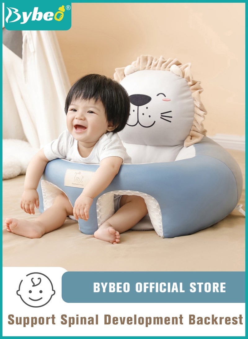 Baby Sofa Learn Sitting Chair, Nursery Sit Support Plush Seat, Soft Hugging Pillow Cushion, Infant Floor Seats, Non-slip Armchair, Cartoon Animal Design, Gift for Kids Boy Girl, Non-Washable Material
