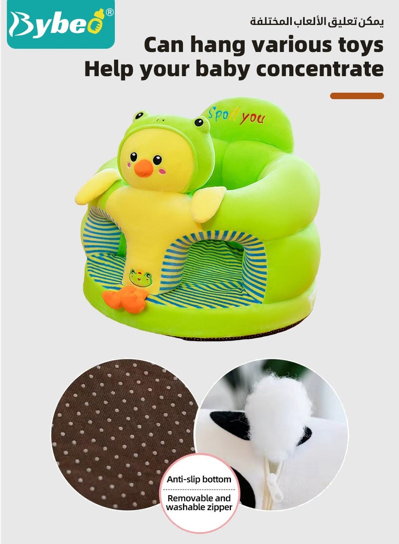 Baby Sofa Learn Sitting Chair, Nursery Sit Support Plush Seat, Soft Hugging Pillow Cushion, Infant Floor Seats, Non-slip Armchair, Cartoon Animal Design, Gift for Kids Boys Girls