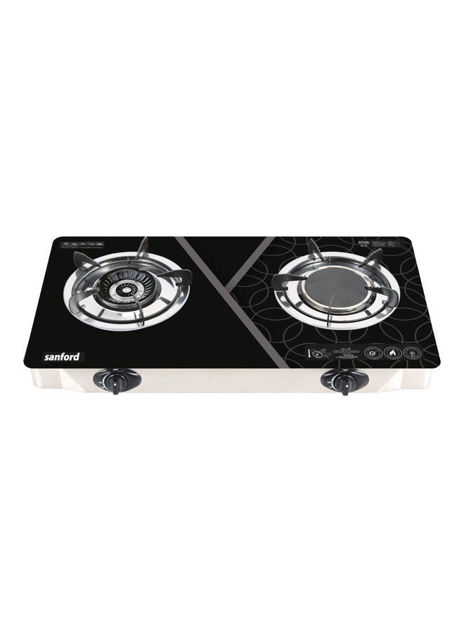 Infrared Glass Gas Stove 2 Burner SF5351IGC B BLACK Multicolour