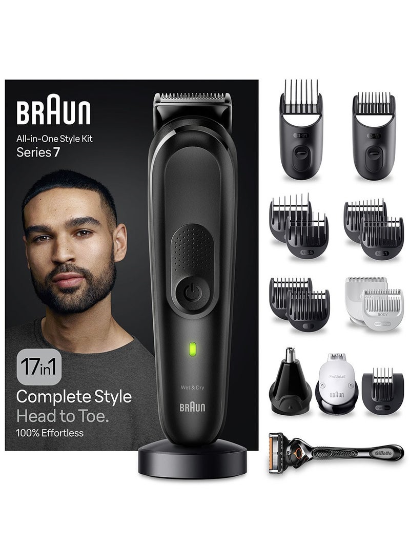 17 In 1 Grooming Kit With Auto Sense Technology, ProBlade And Organizer Case - MGK 7490 Black