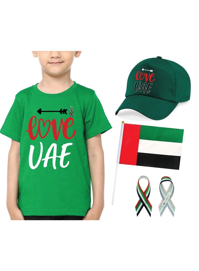 Kids Uae National Day T-shirt For Kids With Combo Set