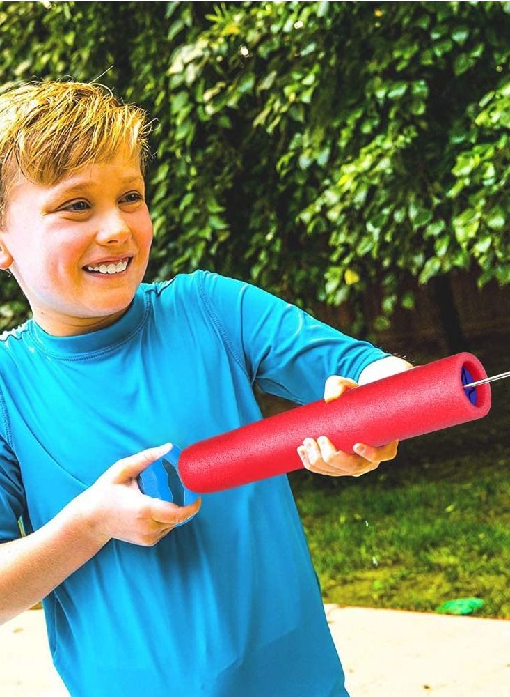 Water Gun 6Pcs Foam Water Gun Foam Water Blaster Set Pool Toys for Kids & Adult Water Toy Blaster Shooter Swimming Summer Pool Outdoor Beach Play Game Toy for Party Favors Pool Garden Outdoor
