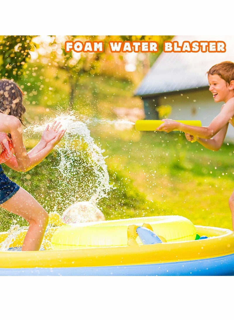 Water Gun 6Pcs Foam Water Gun Foam Water Blaster Set Pool Toys for Kids & Adult Water Toy Blaster Shooter Swimming Summer Pool Outdoor Beach Play Game Toy for Party Favors Pool Garden Outdoor