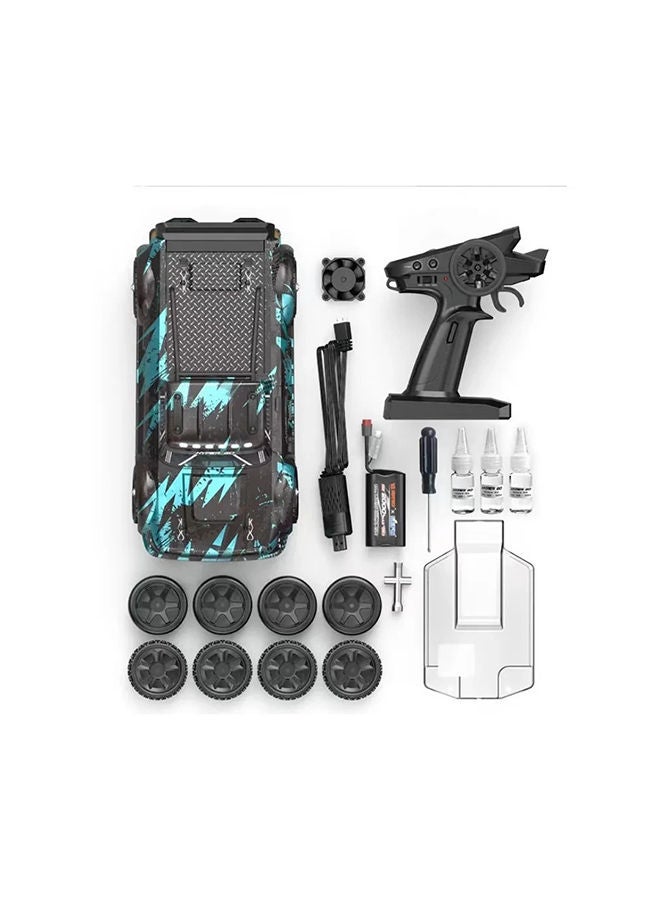 Brushless Rc Hobby Grade Truck 2s Battery 1:14 Scale Radio Controlled Off-Roader Electronic Monster Rtr All Terrain Blue