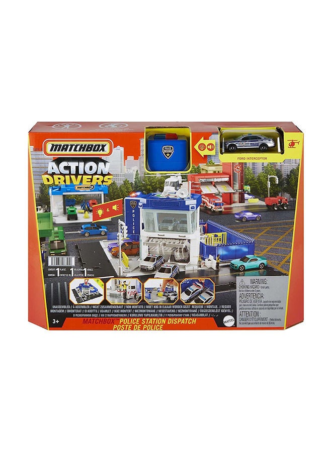 Mbx Action Drivers Police Station Playset