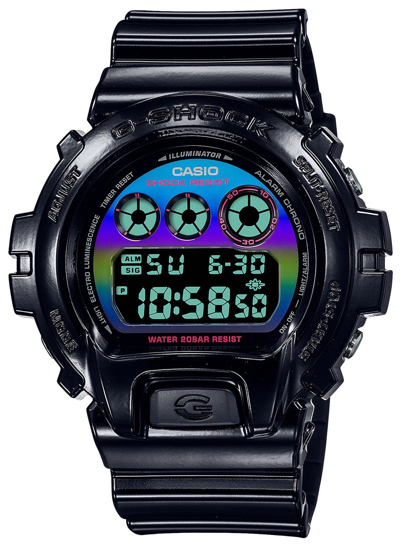 Men's Digital Resin Wrist Watch DW-6900RGB-1DR - 40 Mm