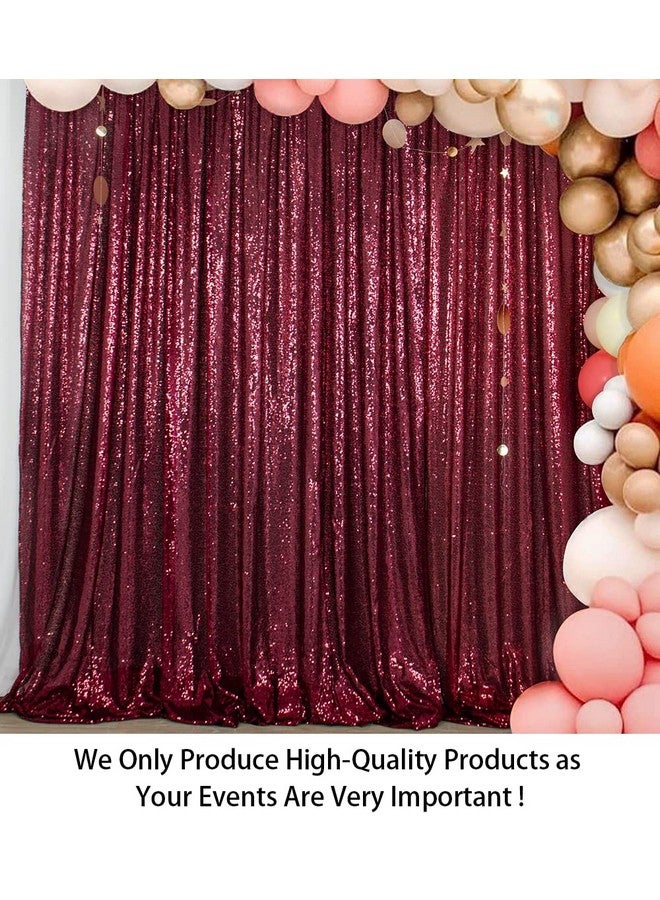 Sequin Photo Backdrop Burgundy 4Ftx6Ft Glitter Curtains Wine Sequin Back Drop Fabric Photography Background Maroon Sequin Wedding Backdrop