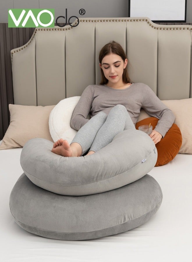 Pregnancy Pillows C-Shape Full Body Pillow Jersey Cover Pregnancy Pillows for Sleeping with Removable Cover Body Pillows for Adults Maternity Pillow and Pregnancy Must Haves 145CM