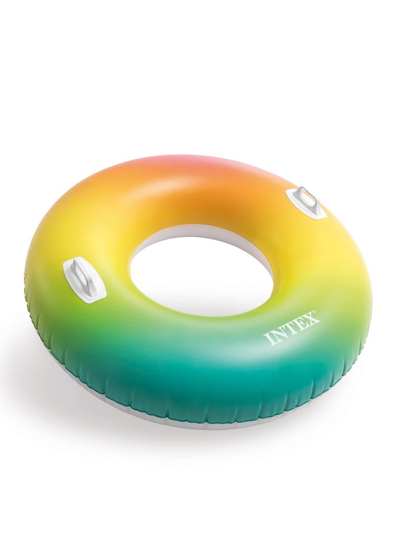 Rainbow Ombre Inflatable Pool Swim Tube 48inch